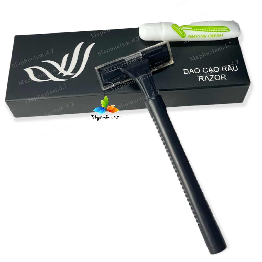 100 dao cạo râu đen mẫu 01 đựng vỏ hộp giấy (mẫu cánh chim) dùng 1 lần cho khách sạn. ĐỒ DÙNG KHÁCH SẠN MẸ PHÚC LÂM.4.7