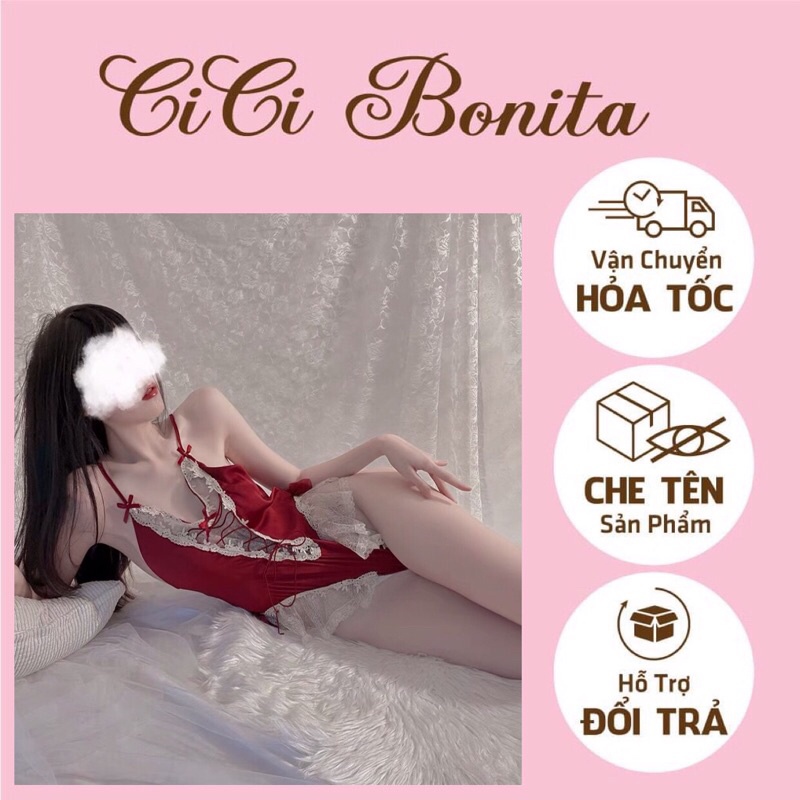 Đồ liền thân nữ gợi cảm/ Bodysuit phối ren xòe siêu hot, cực sexy CB37 CICI BONITA HCM
