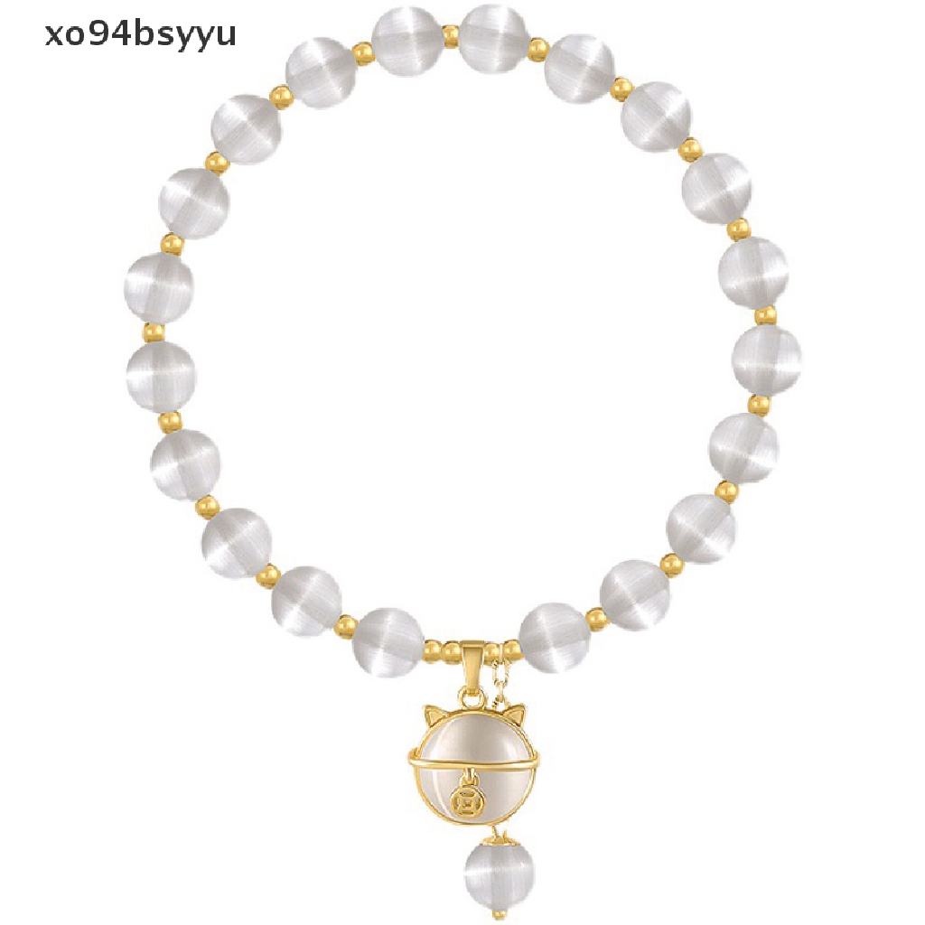 Vòng Tay Chuỗi Hạt Xo94Bsyu Hình Mèo Đính Đá Opal Thời Trang Cho Nữ