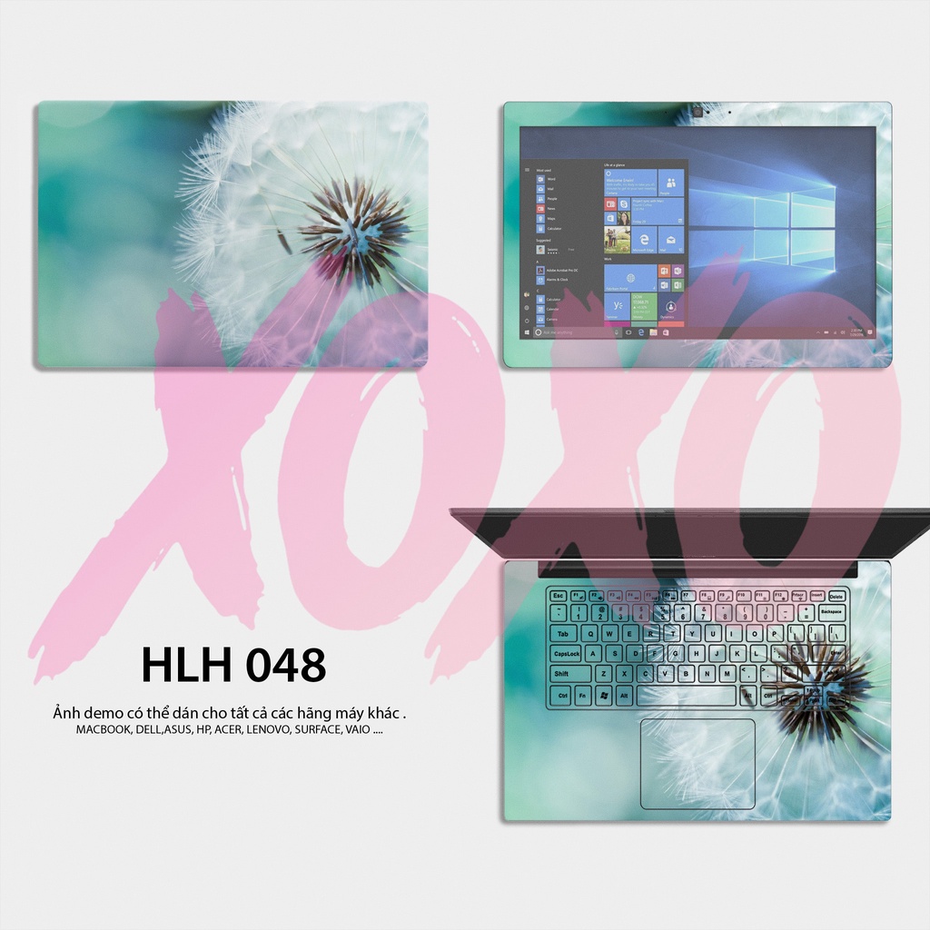 Miếng Dán Laptop Mẫu Bồ Công Anh - Decal Dán có cho Dell, Hp, Asus, Lenovo, Acer, MSI, Surface,Vaio, Macbook