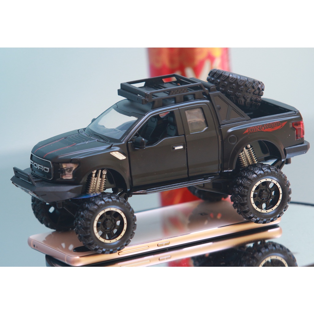 Xe mô hình tĩnh Ford Raptor F150 hợp kim, Đồ chơi cao cấp X_BOX, tỷ lệ 1:32, quà tặng, trang trí, sưu tầm.