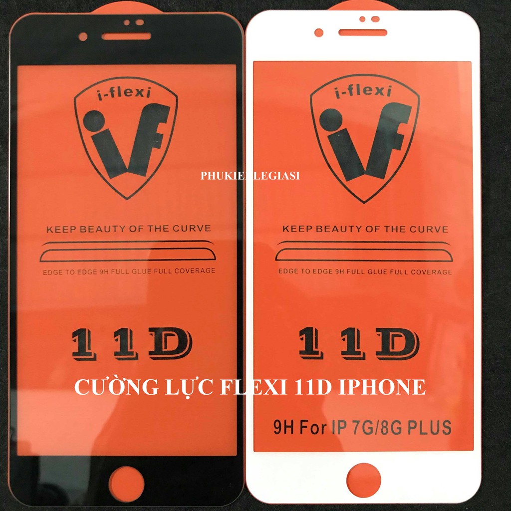 (XÃ HÀNG)(RẺ MÀ XÀI ỔN)Cường Lực 11D Iphone Hiệu FLEXI