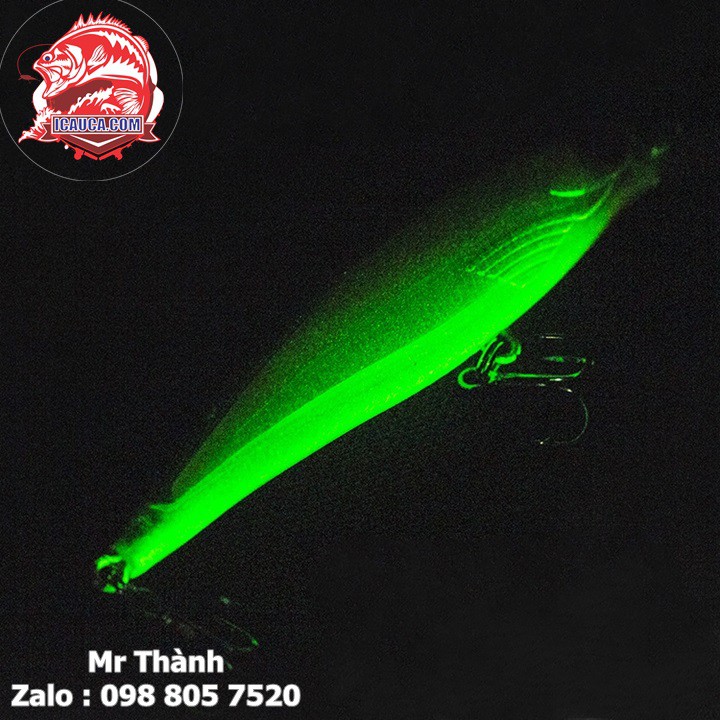 Mồi giả câu lure cá chẽm Minnow 11mm 13.5g lặng 1m-1,5m