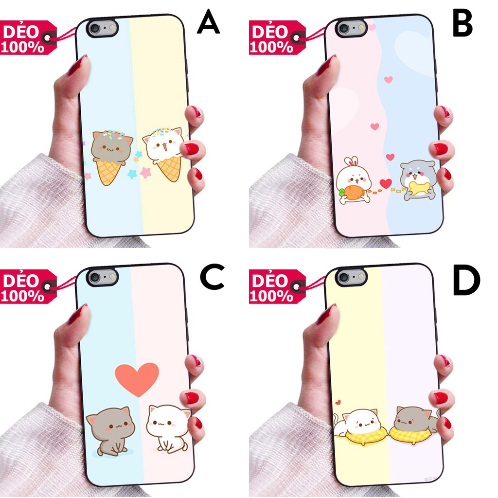 ỐP LƯNG DẺO IPHONE 6 PLUS HÌNH NỀN HOẠT HÌNH COUPLE SIÊU CUTE PHỦ BÓNG NHƯ GƯƠNG