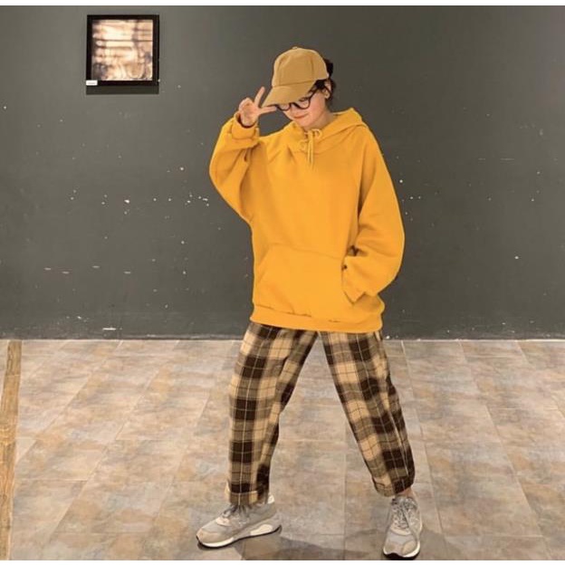 Quần Baggy Nam Kẻ Caro PLAID Ống Suông Unisex - Kiểu quần baggy vải kẻ caro dáng suông rộng streetwear