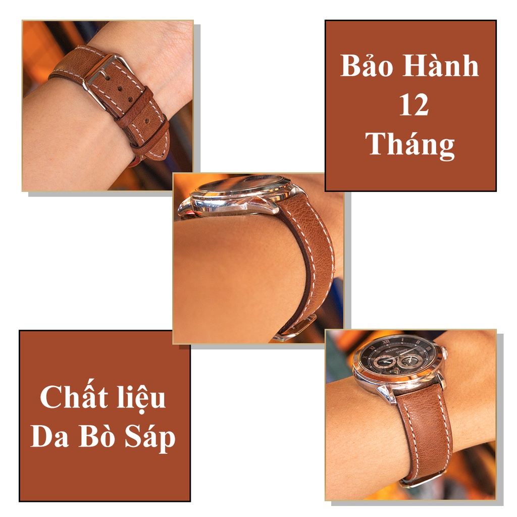 Dây Đồng Hồ Da Bò Sáp - Dây Đồng Hồ Da Bò Cao Cấp MrFour | Cowhide Watch Bands