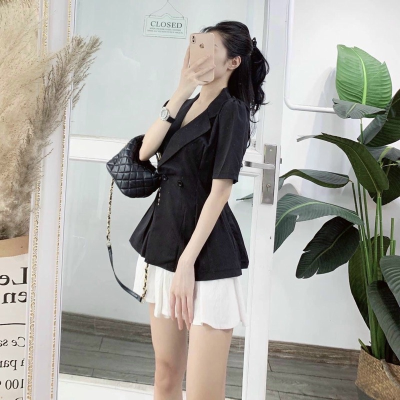 Sét bộ nữ áo vest + chân váy bí siêu hót | BigBuy360 - bigbuy360.vn