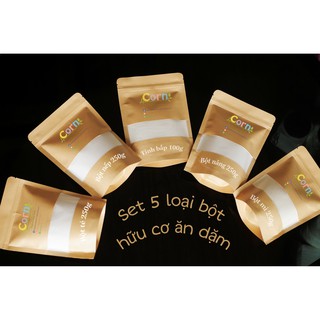 Set 5 loại bột hữu cơ nhập khẩu tách lẻ cho bé ăn dặm