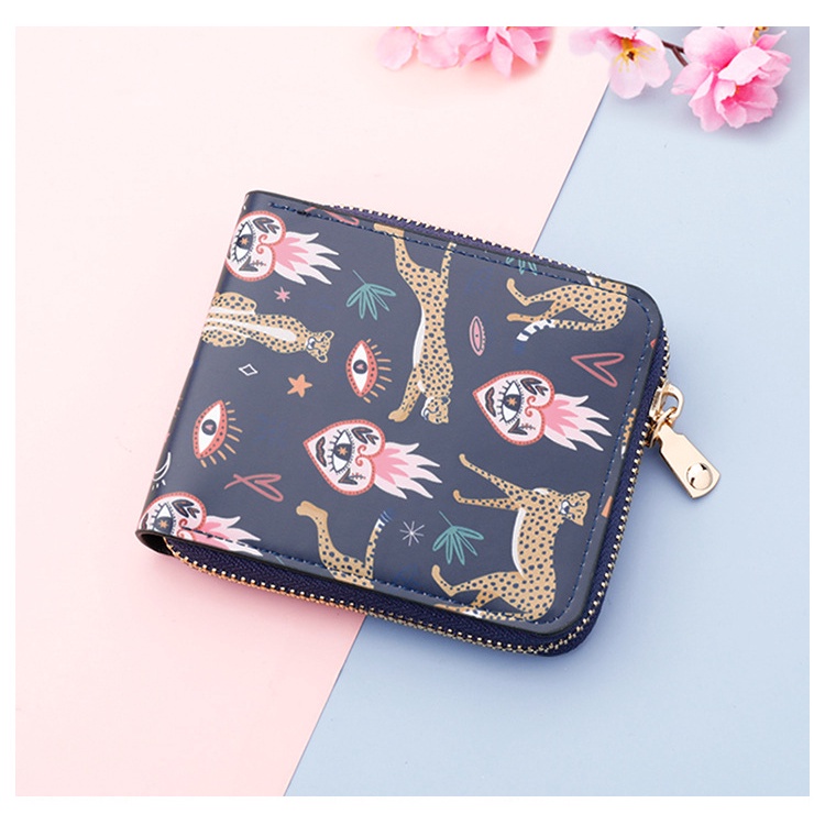 Women's short zipper wallet, men's wallet wallet, light luxury