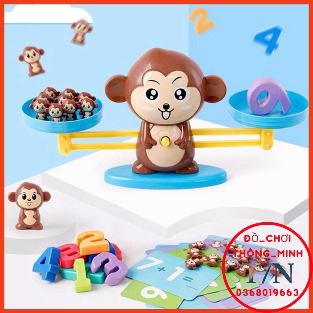 Đồ chơi lớn mạnh trí sáng tạo – Bàn cân toán học bàn cân khỉ con – hancuakhaugiatot