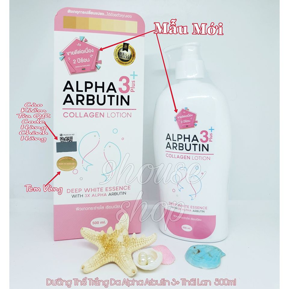 TB13 01 Chai Sữa dưỡng thể trắng da Collagen Alpha Arbutin 500ml Thái Lan 20 .