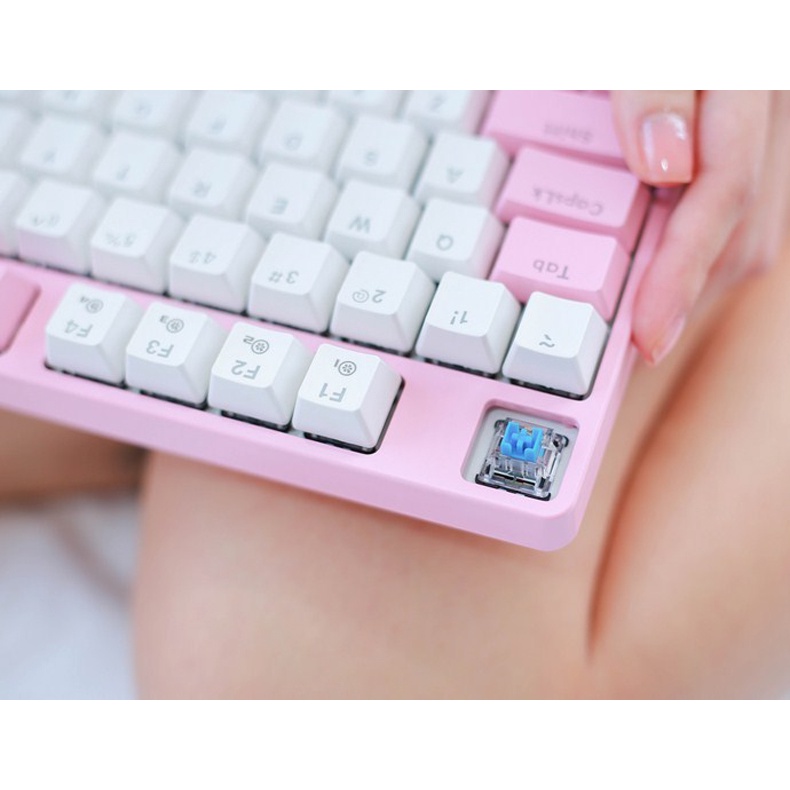 Bàn phím cơ DareU EK87 Pink White