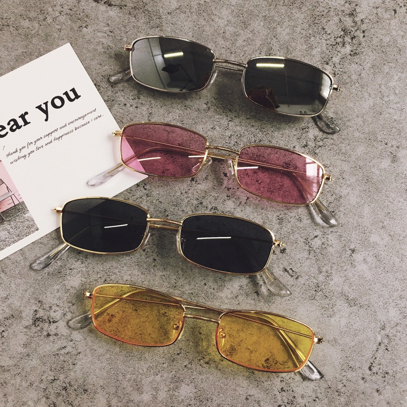 Kính Mát Gọng Vuông Nhỏ Phong Cách Harajuku Hàn Quốc Thời Trang Cho Nữ