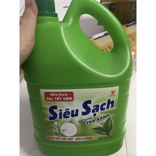 Nước rửa chén Lix siêu sạch trà xanh 3,6kg