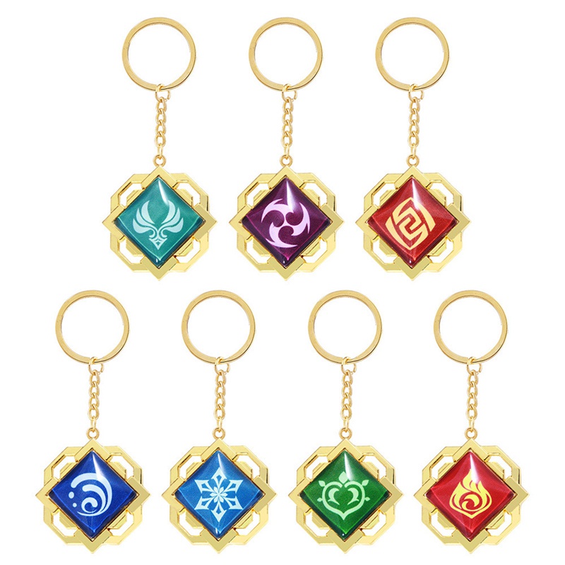 Móc khóa hình nhân vật anime Genshin Impact phát sáng độc đáo