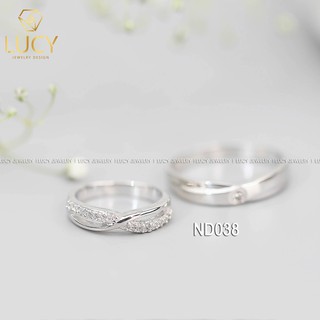 Nhẫn đôi nhẫn cặp bạc ND038