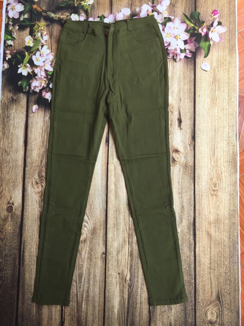 Quần skinny 3 màu rêu đen đỏ | BigBuy360 - bigbuy360.vn