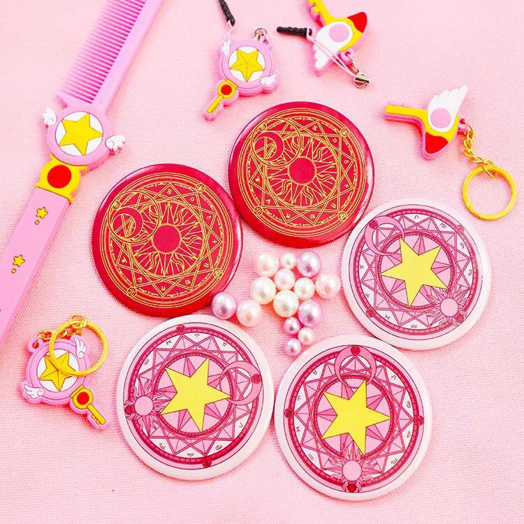 Gương Cardcaptor Sakura thủ lĩnh thẻ bài gương bỏ túi cầm tay 1 mặt dễ thương tiện lợi anime quà tặng độc đáo