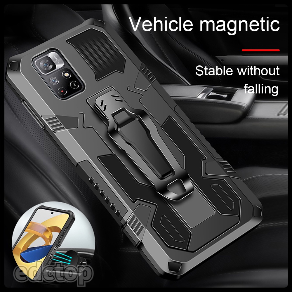 Bracket Case For Xiaomi Poco M4 Pro 5G Mech Warrior Holder Cover For Xiaomi Poco X4 X3 NFC M3 Pro 5G Coqeu Capa
