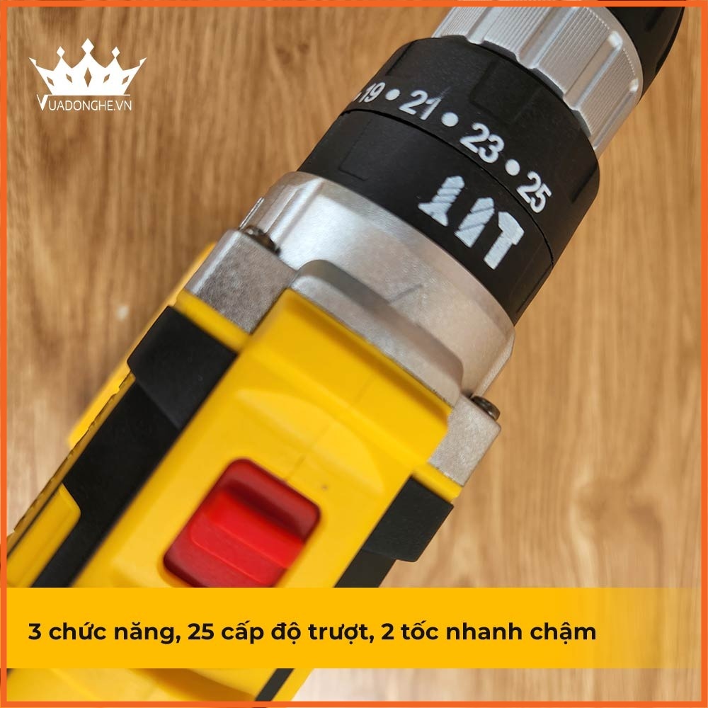 Máy Khoan Pin cầm tay HUKAN  HK - F8 21V Có Chổi Than. Máy khoan pin bảo hành chính hãng 6 tháng Hukan.