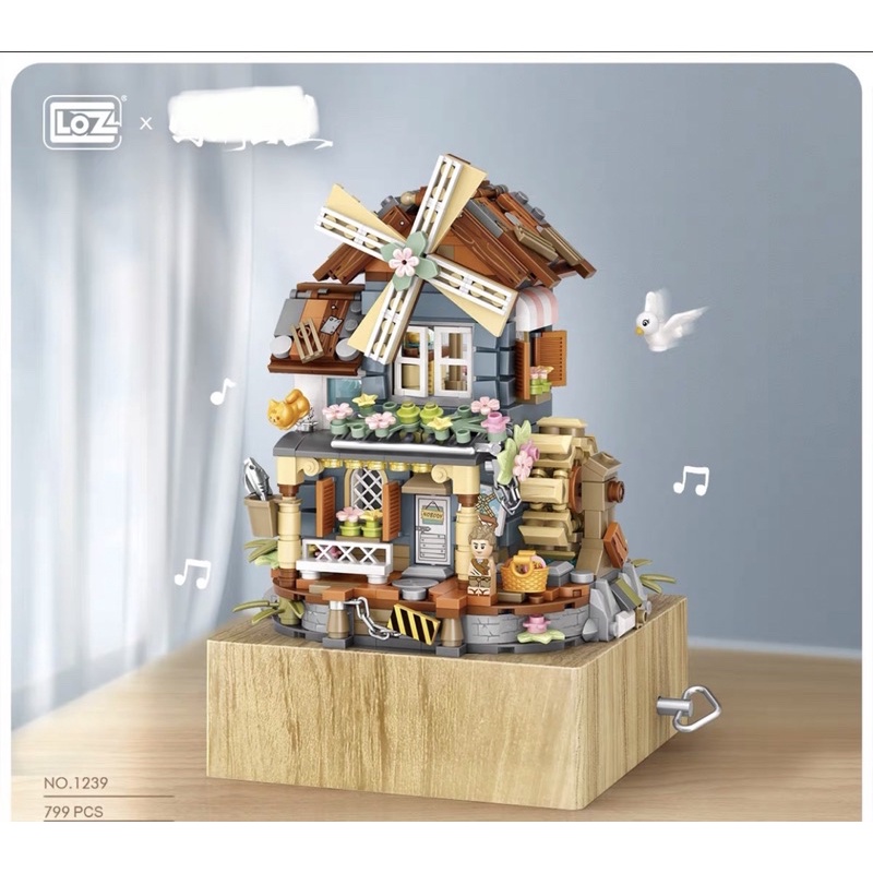 Lego Láp Ráp Ngôi Nhà Gỗ Cối Xay Gió 🎆-Hộp Nhạc 🎵(CÓ SẴN)