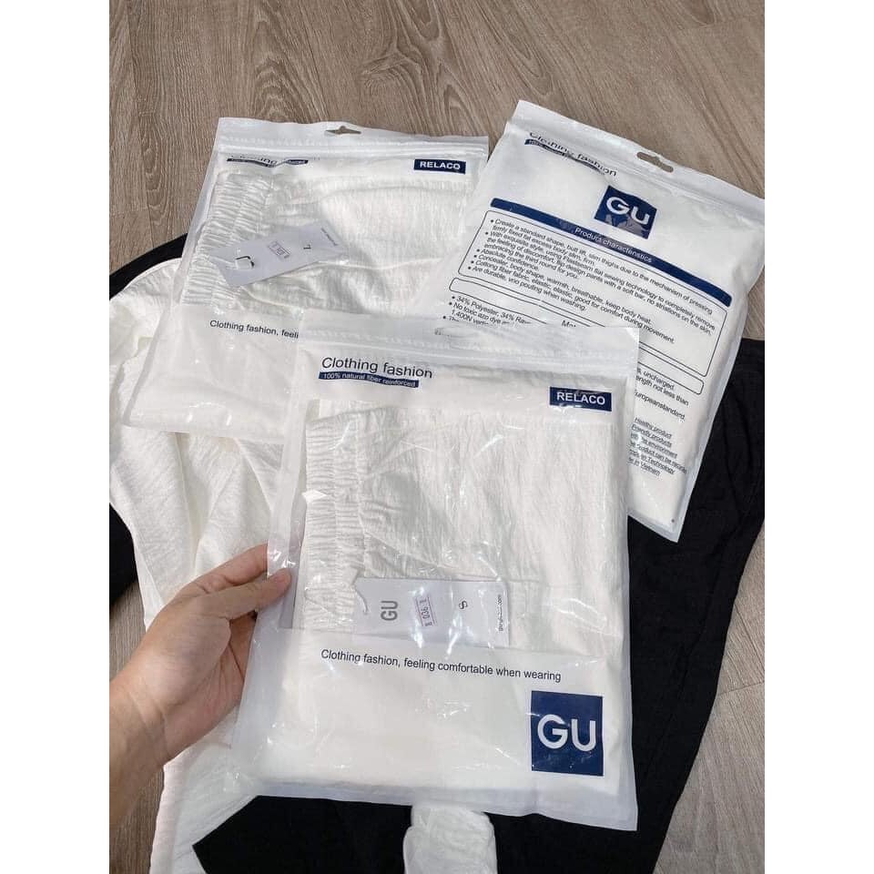 Quần legging nữ G.U chun đũi dài dáng xuông túi zip cho nữ