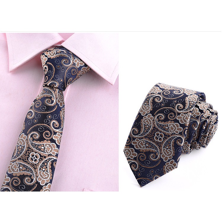 Cà vạt Nam kẻ caro bản nhỏ 6cm cao cấp phong cách Hàn Quốc dành cho giới trẻ, công sở, cravat chú rể