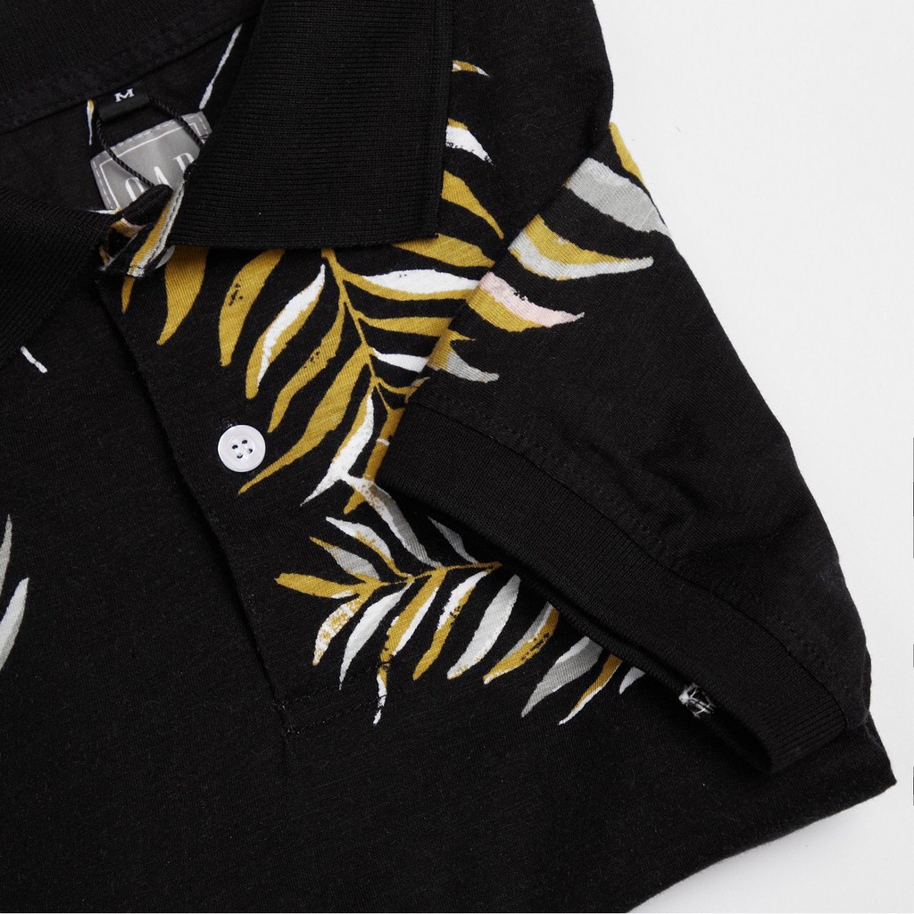 [Size lớn > 100kg] Áo polo nam GAPss2021 họa tiết lá cọ nhiệt đới - Cotton lụa mịn, form basic phong cách mùa hè | BigBuy360 - bigbuy360.vn