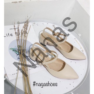 miễn ship Giày sandal tiểu thư mũi nhọn quay trước quay sau Nanas