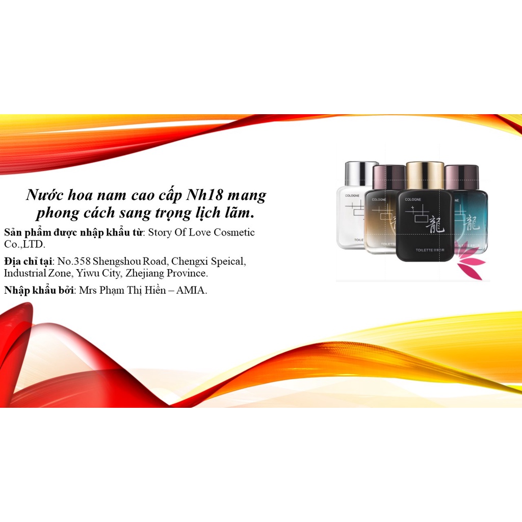 Nước hoa nam cao cấp NH18 mang phong cách sang trọng lịch lãm