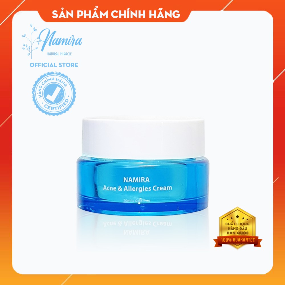 Kem Dưỡng Giảm Mụn Acne & Allergies Namira - Làm Dịu Da Mụn Mẩn Đỏ - Giảm Bóng Nhờn - 20ml