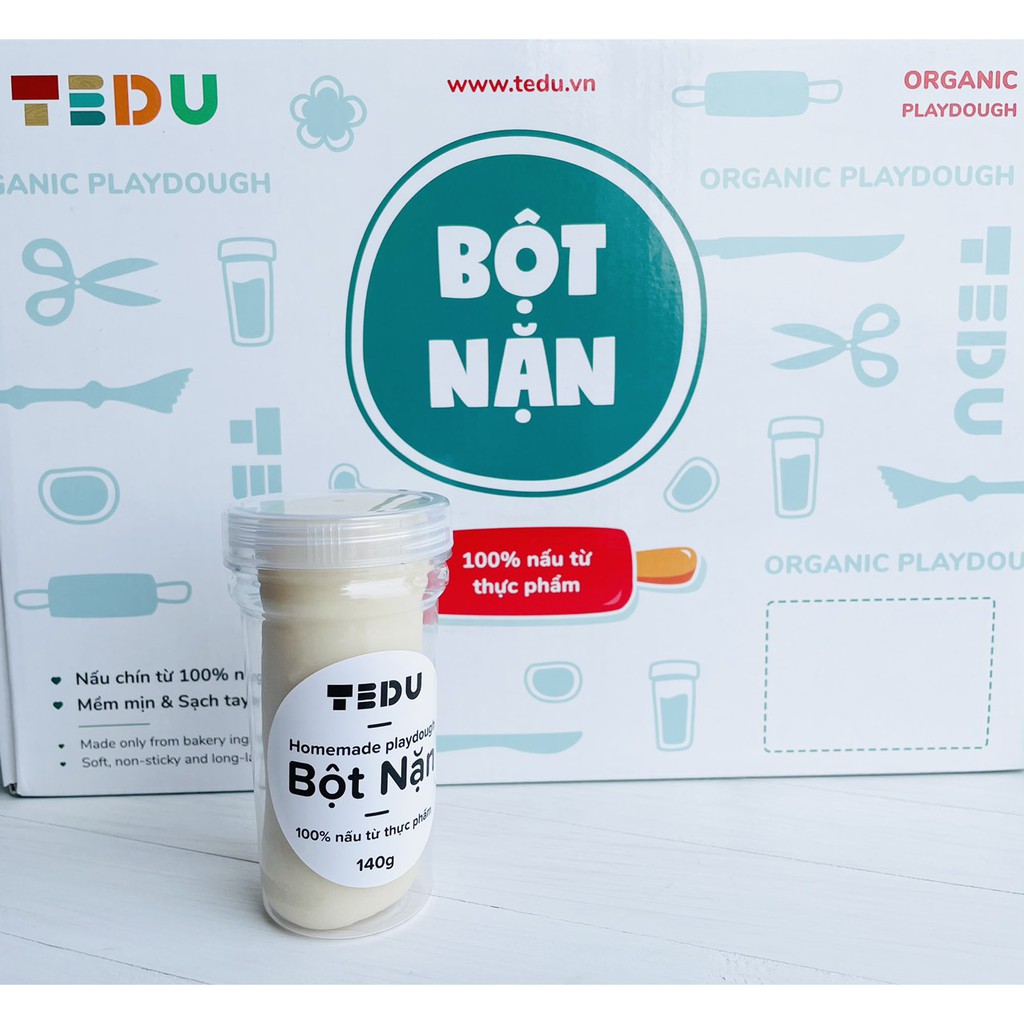 Bột nặn đất nặn an toàn Tedu hủ 140gram - Màu trắng