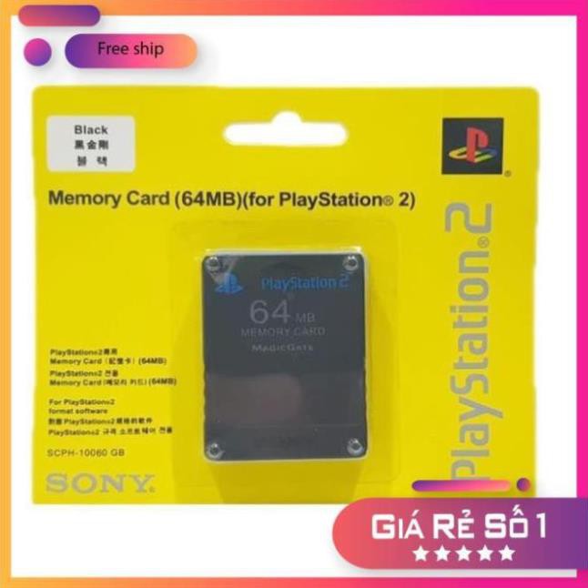 ⚡️GIÁ TỐT⚡️ Bộ Lưu Save Game Máy PlayStation 2 - Memory Card 64mb (for PlayStation 2)