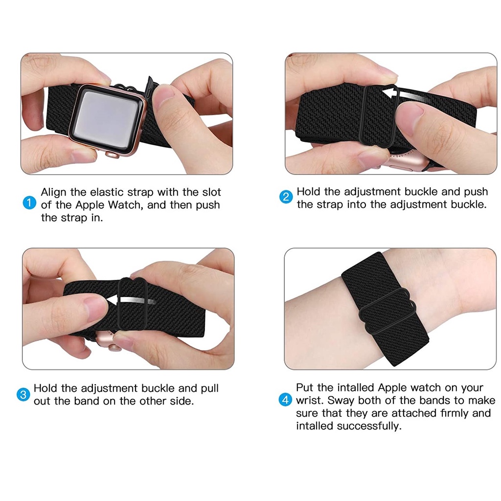 Dây Đeo Đồng Hồ Bằng Nylon Mềm Co Giãn Có Khóa Inox Cho Apple Watch 41 / 40 / 38mm 49 / 45 / 44 / 42mm Ultra / 8 / 7 / SE / 6 / 5 / 4 / 3 / 2 / 1