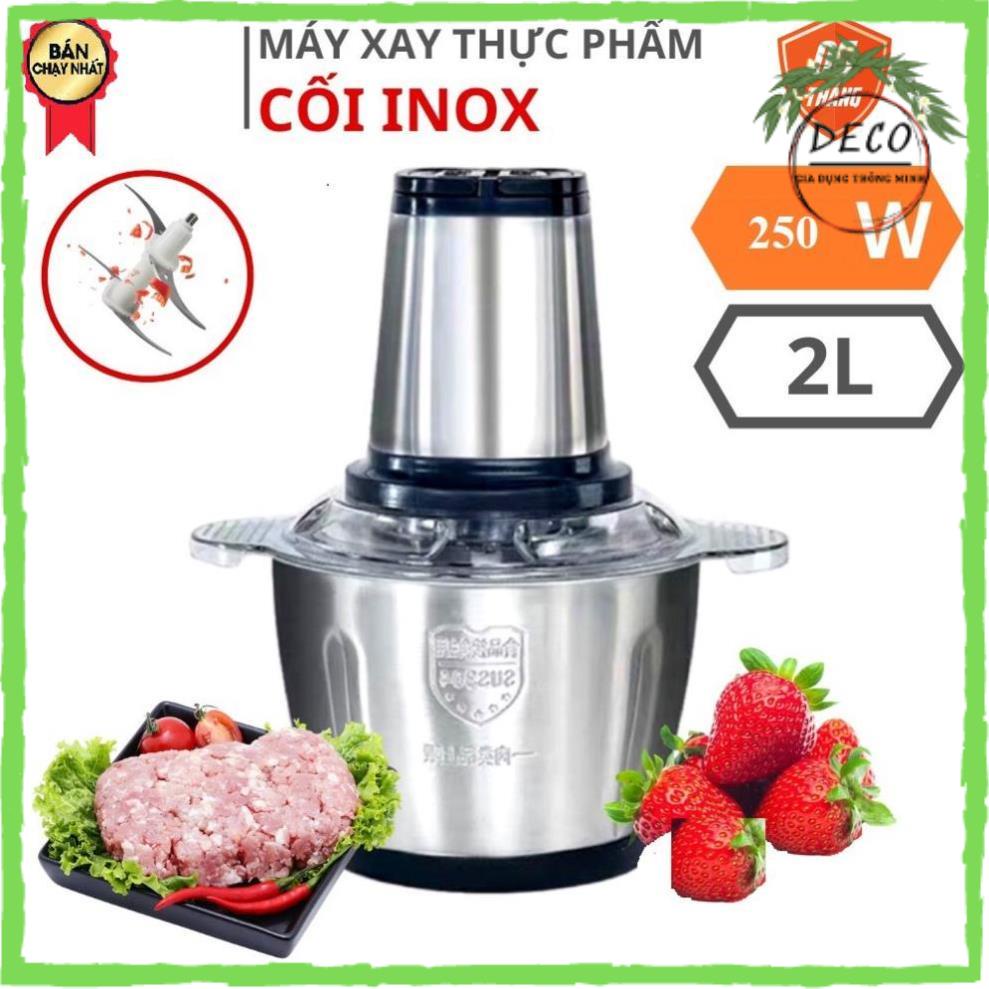 MÁY XAY THỊT CỐI INOX 2 LÍT ✅FREESHIP✅ DAO 4 LƯỠI FOOD PROCESSOR HDA