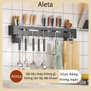 Giá Treo Kệ Treo Dao Kéo Thớt Nhà Bếp Dán Tường Gắn Tường Không Khoan Đục