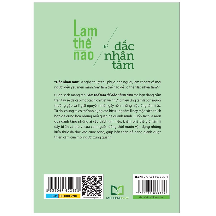 Sách Minh Long - Làm Thế Nào Để Đắc Nhân Tâm