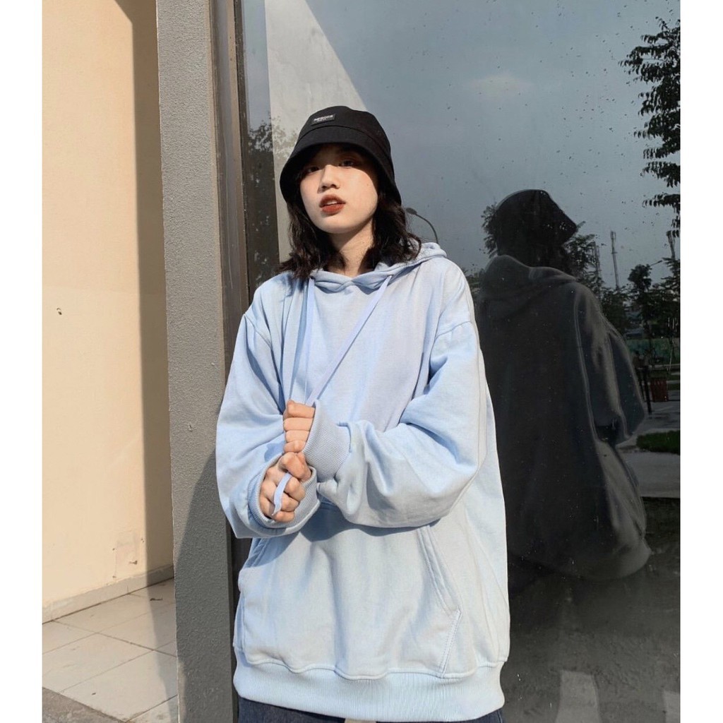 Áo Hoodie Trơn Màu Xanh Biển - Hoodie Blue Basic