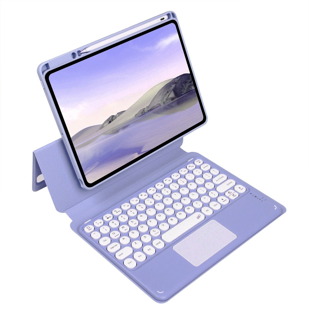 Bao Da Máy Tính Bảng Kèm Bàn Phím Bluetooth Không Dây Có Ngăn Đựng Bút Cho IPad Pro 11 7th 8th 9th Gen 10.2 Air3 10.5 Air4 Air5 10th 10.9 Inch