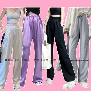 Quần Ống Suông Dáng Dài Hách Chân chất thun cotton ( From to) có size,4 màu