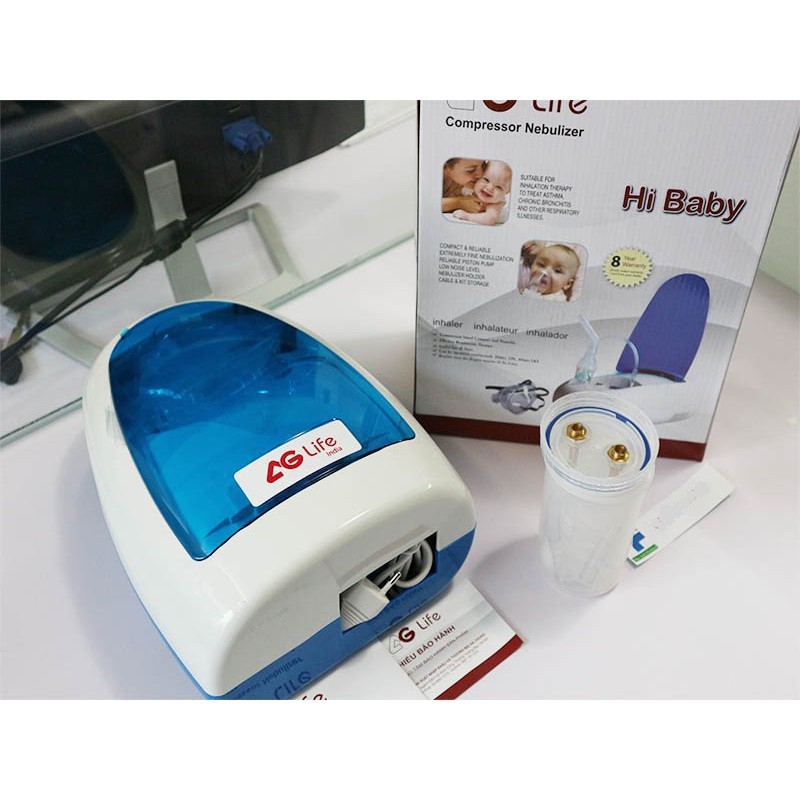 MÁY XÔNG VÀ HÚT MŨI HỌNG 2 TRONG 1 AG-LIFE Hi Baby thế hệ mới có đồng hồ áp suất
