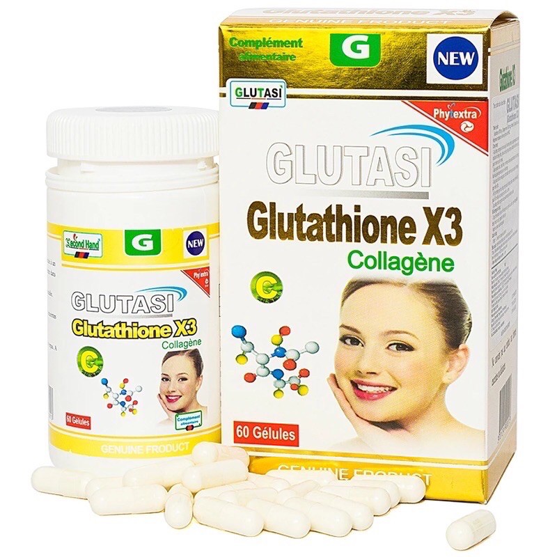 Viên uống Glutathione X3 60 viên hỗ trợ nội tiết tố -bổ sung Colagen -chống nắng ,làm trắng - mờ nám
