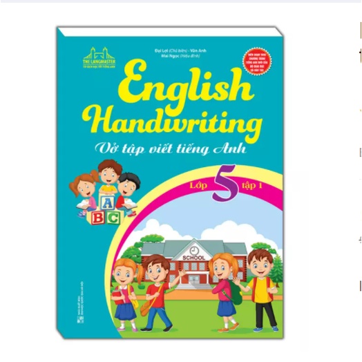 Sách - English Handwriting - Vở tập viết tiếng anh lớp 5 tập 1