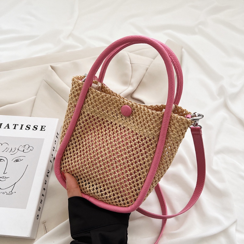 Túi cói Vai Bằng Rơm Đan Thời Trang Đi Biển Mới Dành Cho Mẹ Và Bé 2022