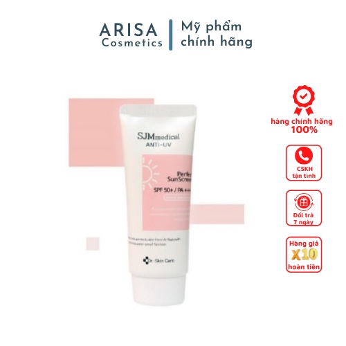 Kem chống nắng hàn quốc dưỡng ẩm trắng da SJM Medical Anti UV Perfect SunScreen SPF50+ PA++++ 60ml K