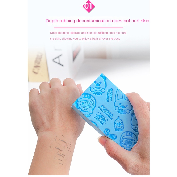 Bông Tắm Bọt Biển Không Chà Xát In Hoạt Hình Phong Cách Mới Cho Trẻ Em Ta139
