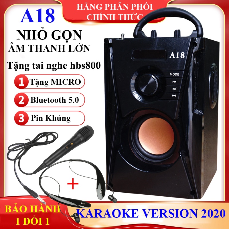 Mua Loa Bluetooth karaoke công suất lớn, Combo loa kèm mic, Loa Bluetoth Karaoke Mini Sda-18 - Bảo Hành 1 Đổi 1