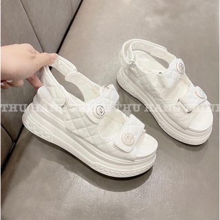 Sandal 2 quai cha nel đế độn đế cao fullbox