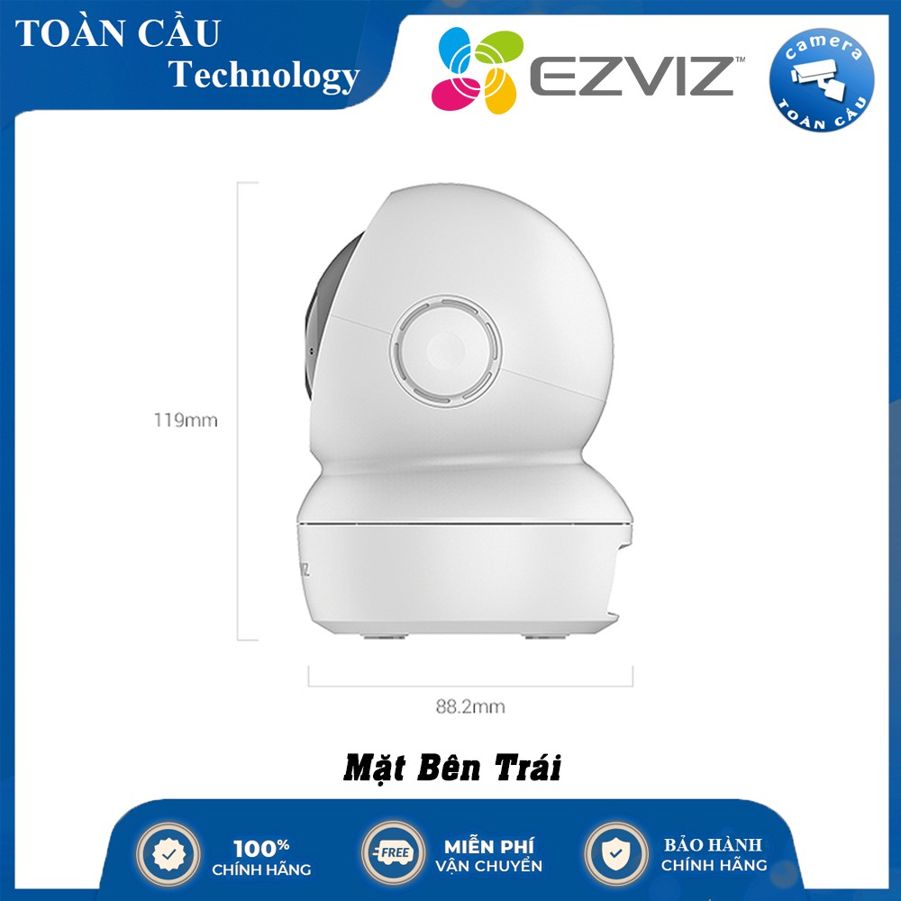 Camera Wifi Ezviz C6N 1080P 2.0MP - Camera Không Dây, 360 độ, Đàm Thoại 2 Chiều, thẻ 32GB/64GB/128GB
