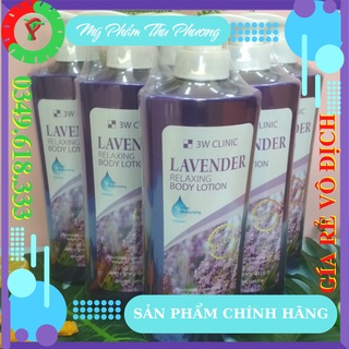 SỮA DƯỠNG THỂ HOA OẢI HƯƠNG MỸ PHẨM CHĂM SÓC DA TOÀN THÂN HÀN QUỐC CHÍNH HÃNG 3W CLINIC RELAXING BODY LOTION LAVENDER